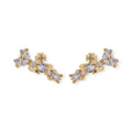 Multi Gem Abstract Arrow Design Pendant Earrings Gold & Silver (2 Colors)