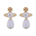 Mini Pearl Orb Pendant Hanging Pearl Drop Earrings (4 Colors)