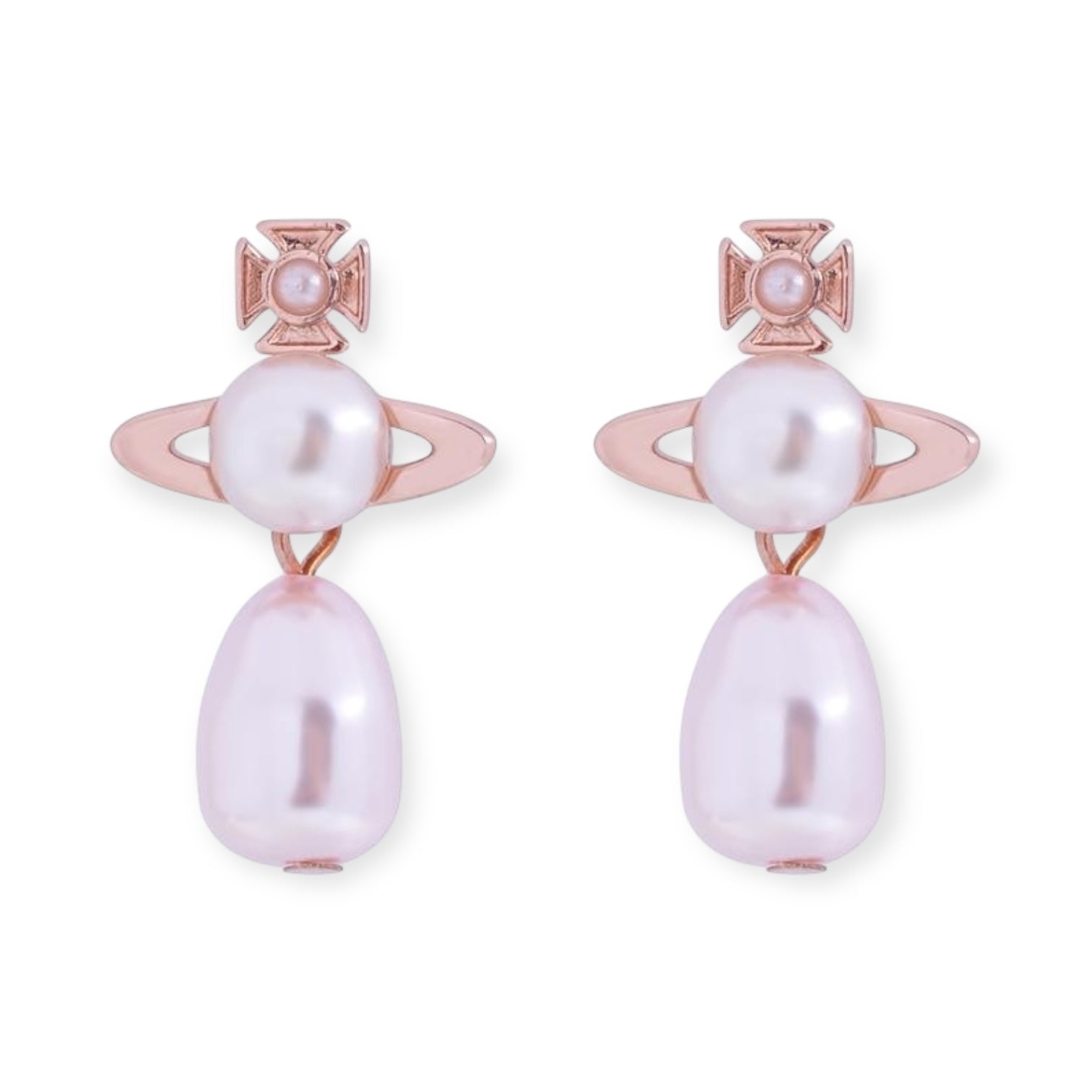 Mini Pearl Orb Pendant Hanging Pearl Drop Earrings (4 Colors)