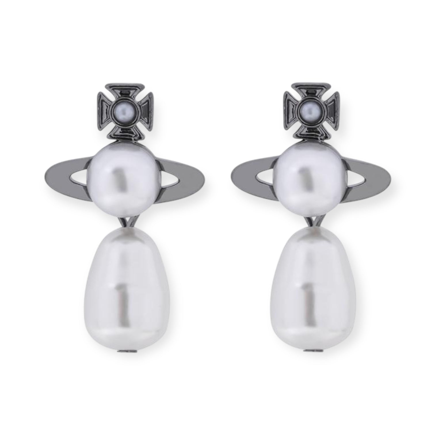 Mini Pearl Orb Pendant Hanging Pearl Drop Earrings (4 Colors)