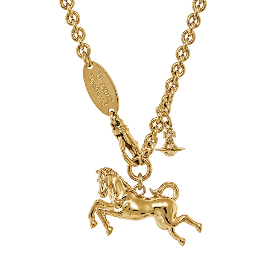 Horse Orb Necklace Gold & Silver