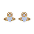 Mini Heart Orb Iridescent Design Pendant Stud Earrings (3 Colors)
