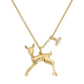 Gold Deer Orb Necklace