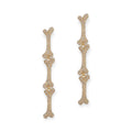 Multi Hanging Bones Gem Studded Gold & Silver Stud Earrings (2 Colors)