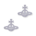 Gem Studded Encrusted Outline Orb Pendant Stud Earrings