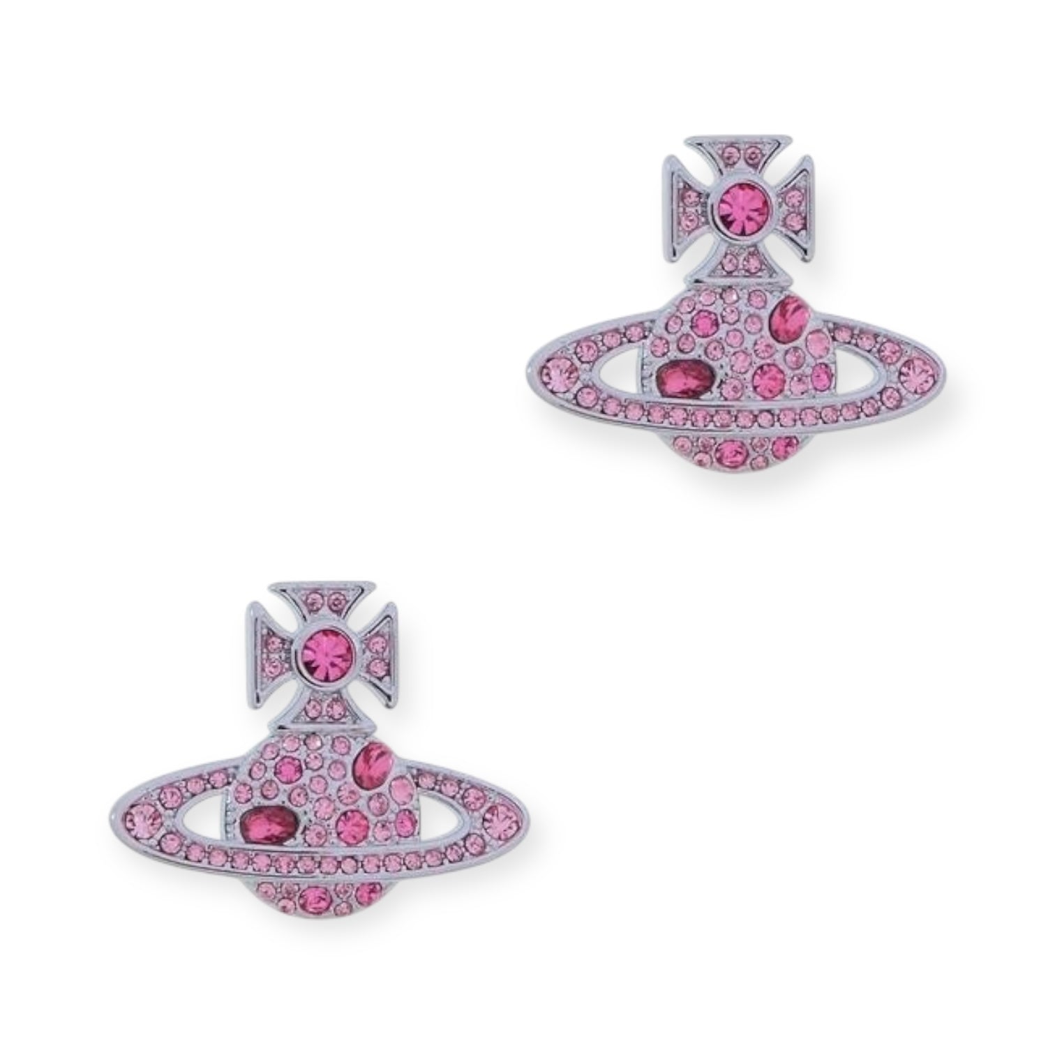 Colored Multi Gemstone Orb Pendant Stud Earrings (6 Colors)