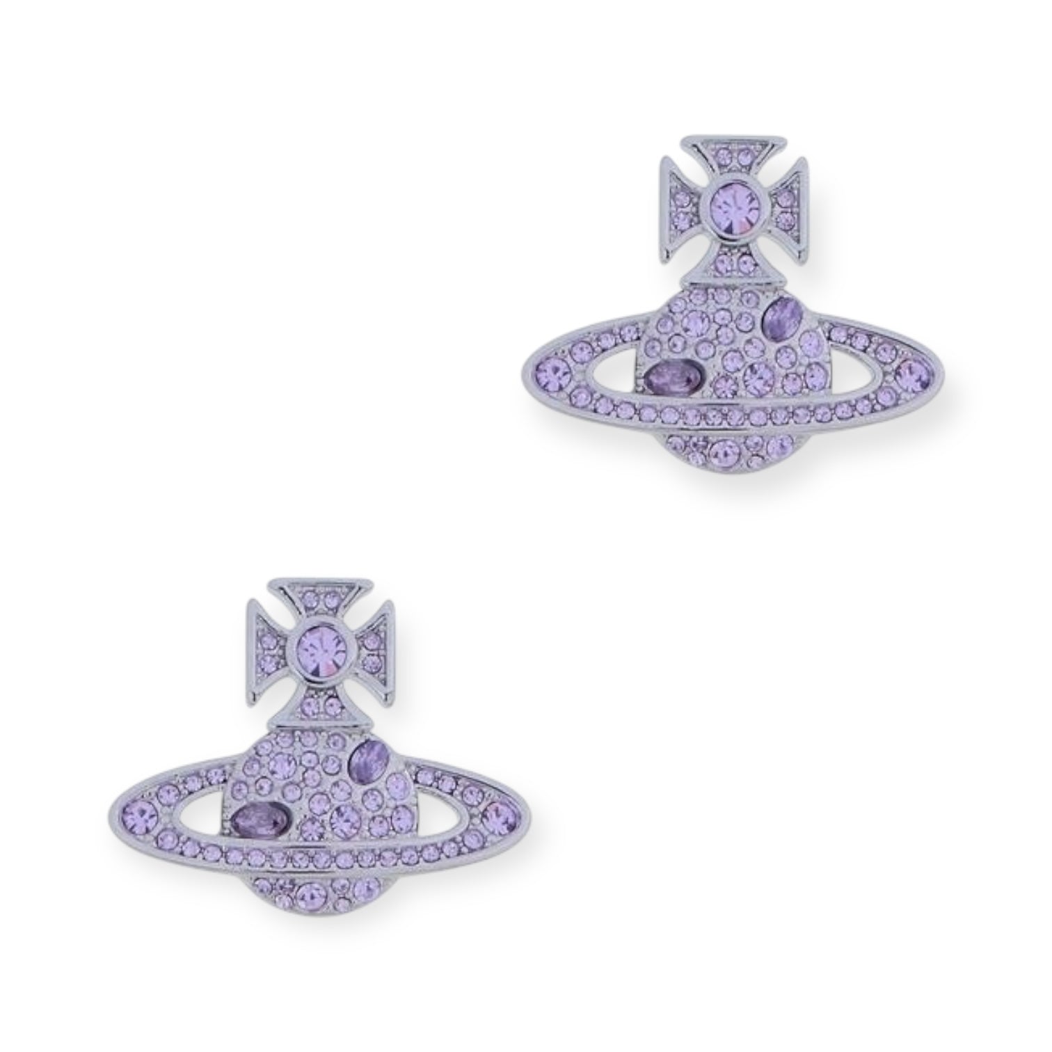 Colored Multi Gemstone Orb Pendant Stud Earrings (6 Colors)