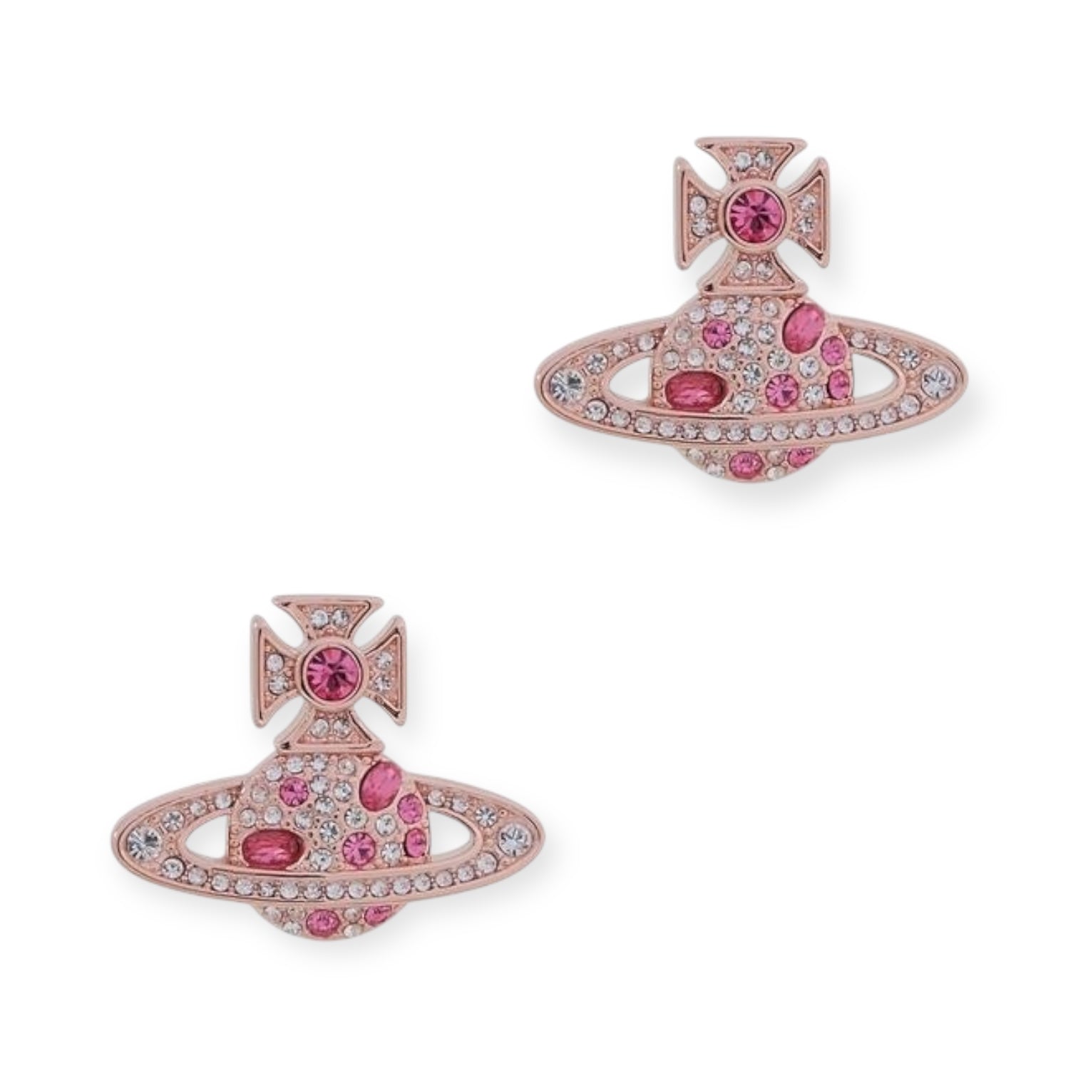 Colored Multi Gemstone Orb Pendant Stud Earrings (6 Colors)