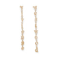 Lowercase Spellout Hanging Text Orb Gold & Silver Stud Earrings (2 Colors)
