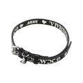 Nana Detail Black and Silver Leather Belt Choker Necklace