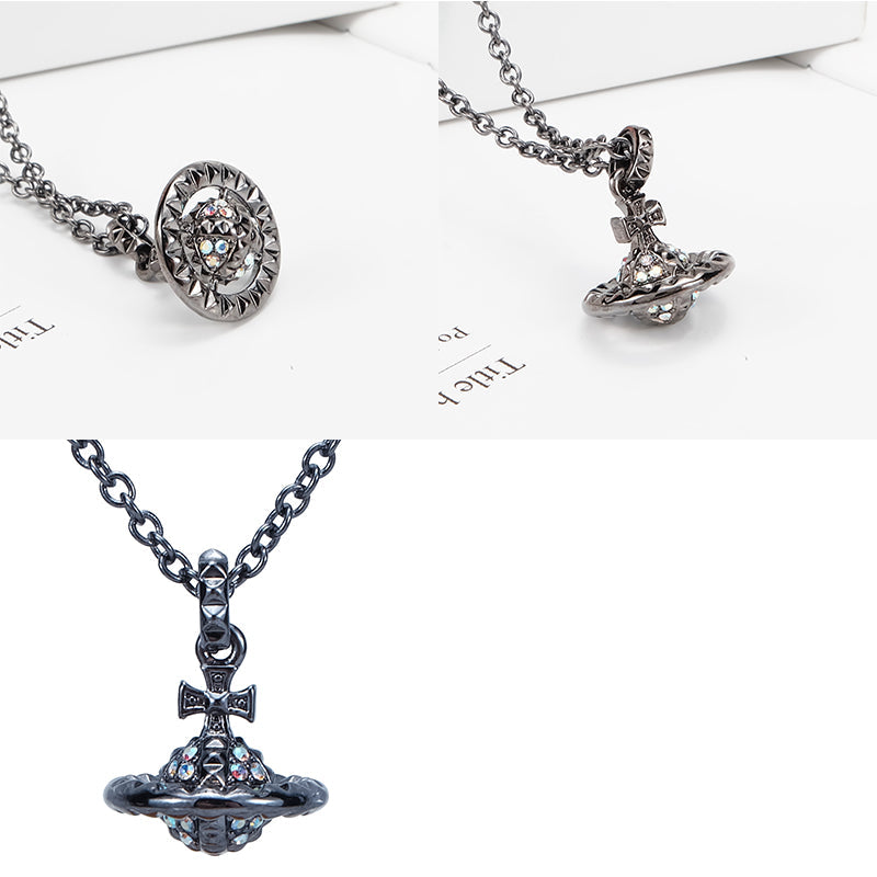 Abstract Shape Multigem 3D Orb Necklace (5 Colors)