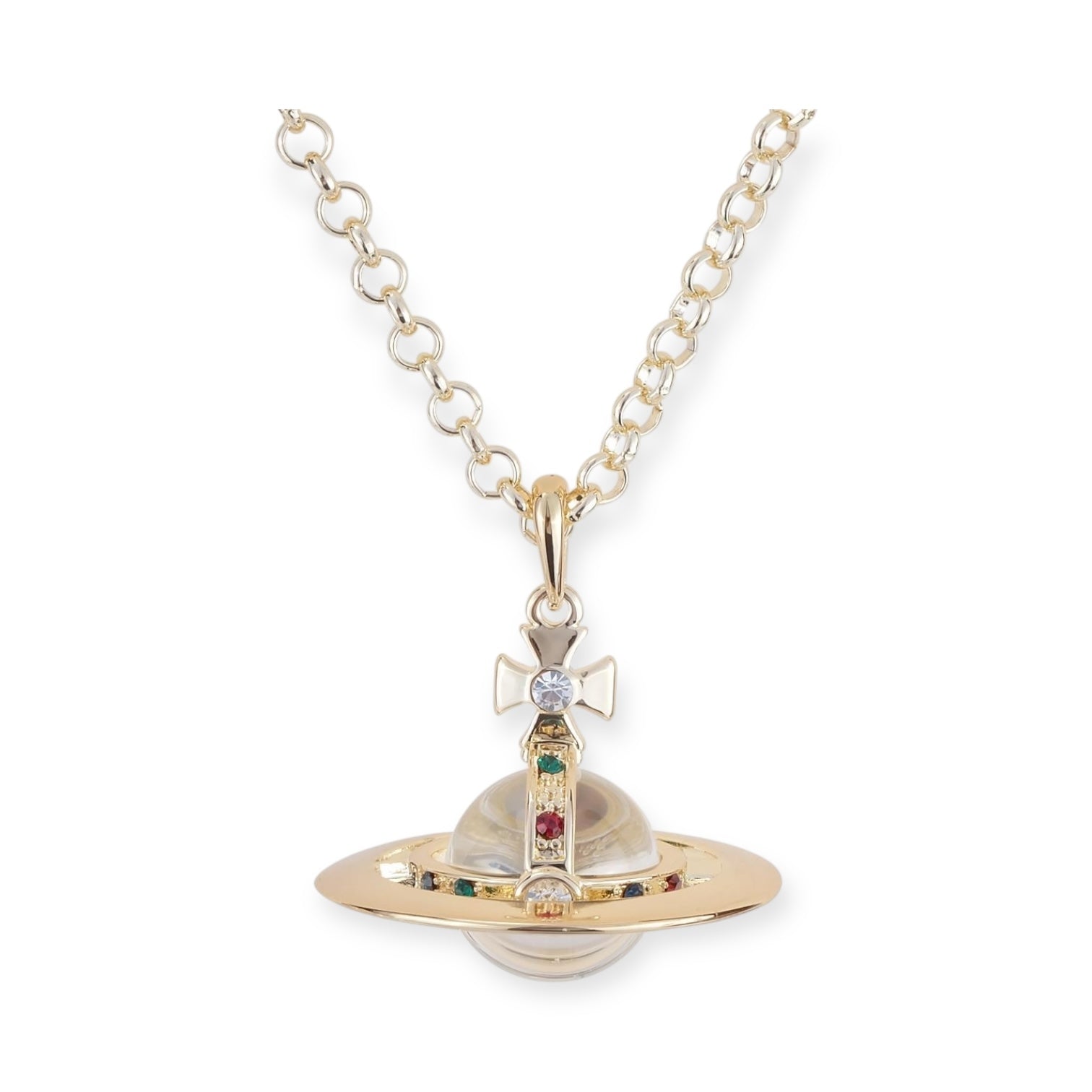 20MM Medium Saturn Orb Pendant Necklace *29 Styles*