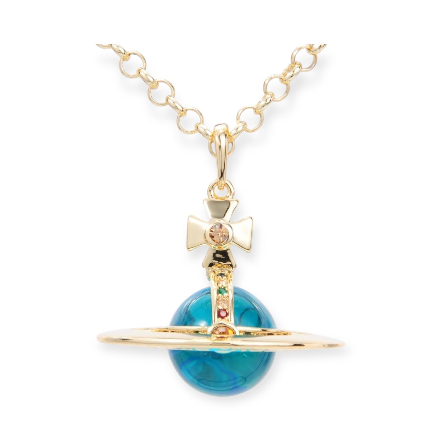 20MM Medium Saturn Orb Pendant Necklace *29 Styles*