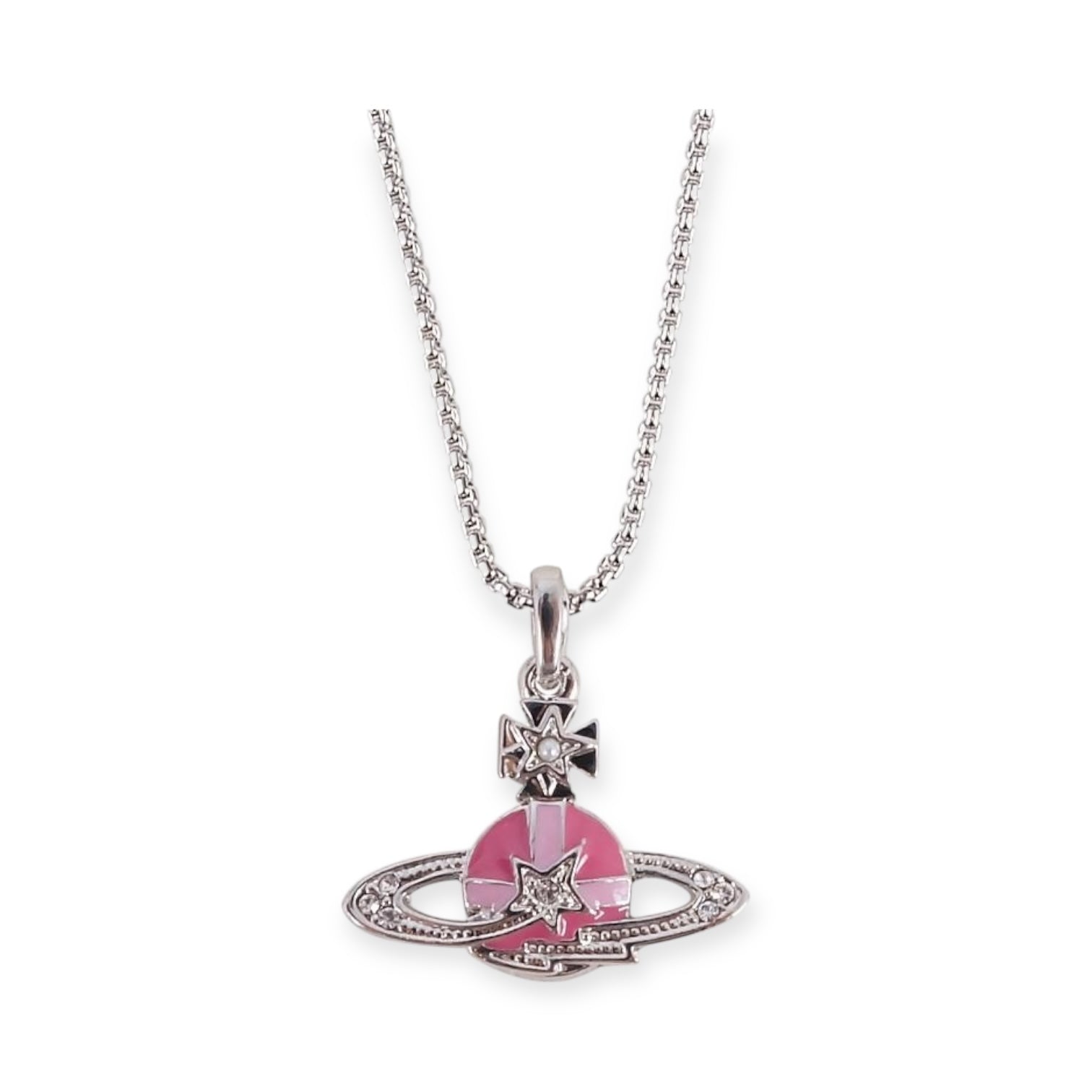 Multicolor Mini 10MM Orb Shooting Star Saturn Necklace (3 colors)