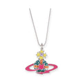 Multicolor Pearl Studded Orb Shooting Star Saturn Necklace (3 colors)