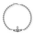 Pearl Beaded Black & Silver Star Studded Pendant Necklace