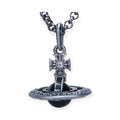 Detailed Gothic Orb Pendant Necklaces Purple & Dark Silver Colorways *20MM & 10MM*