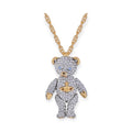Teddy Bear Panda Gem Studded Pendant Necklace (2 colors)