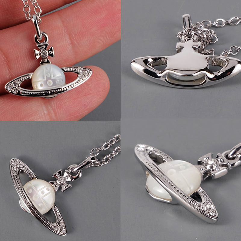 Mini Green Milk Pearl Orb 10MM Pendant Necklace (2 colors)