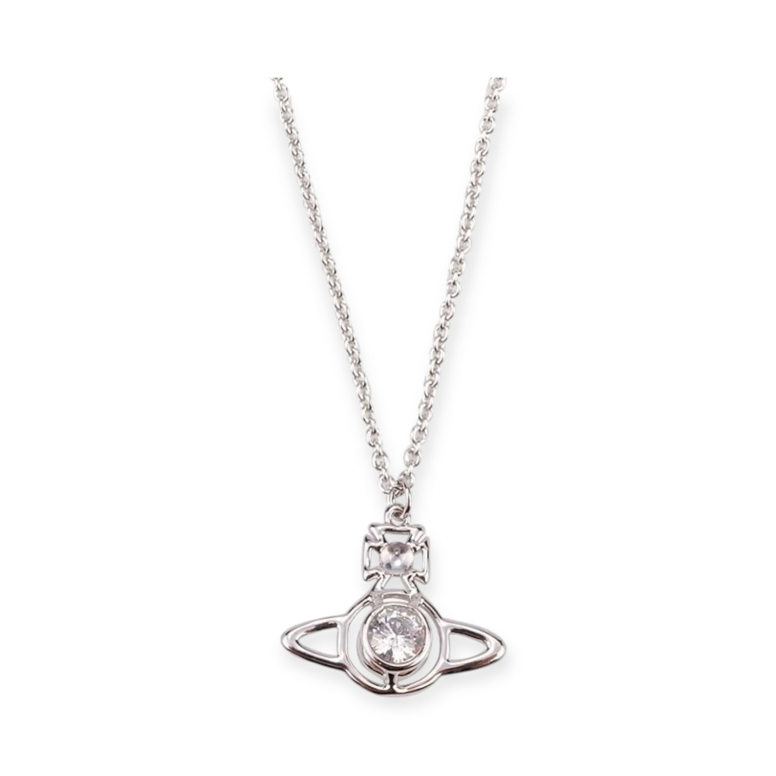 Middle Gem Outline Pendant Orb Necklace (2 colors)