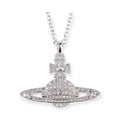 Gem Studded 2D Orb Pendant Necklace (5 Colors)