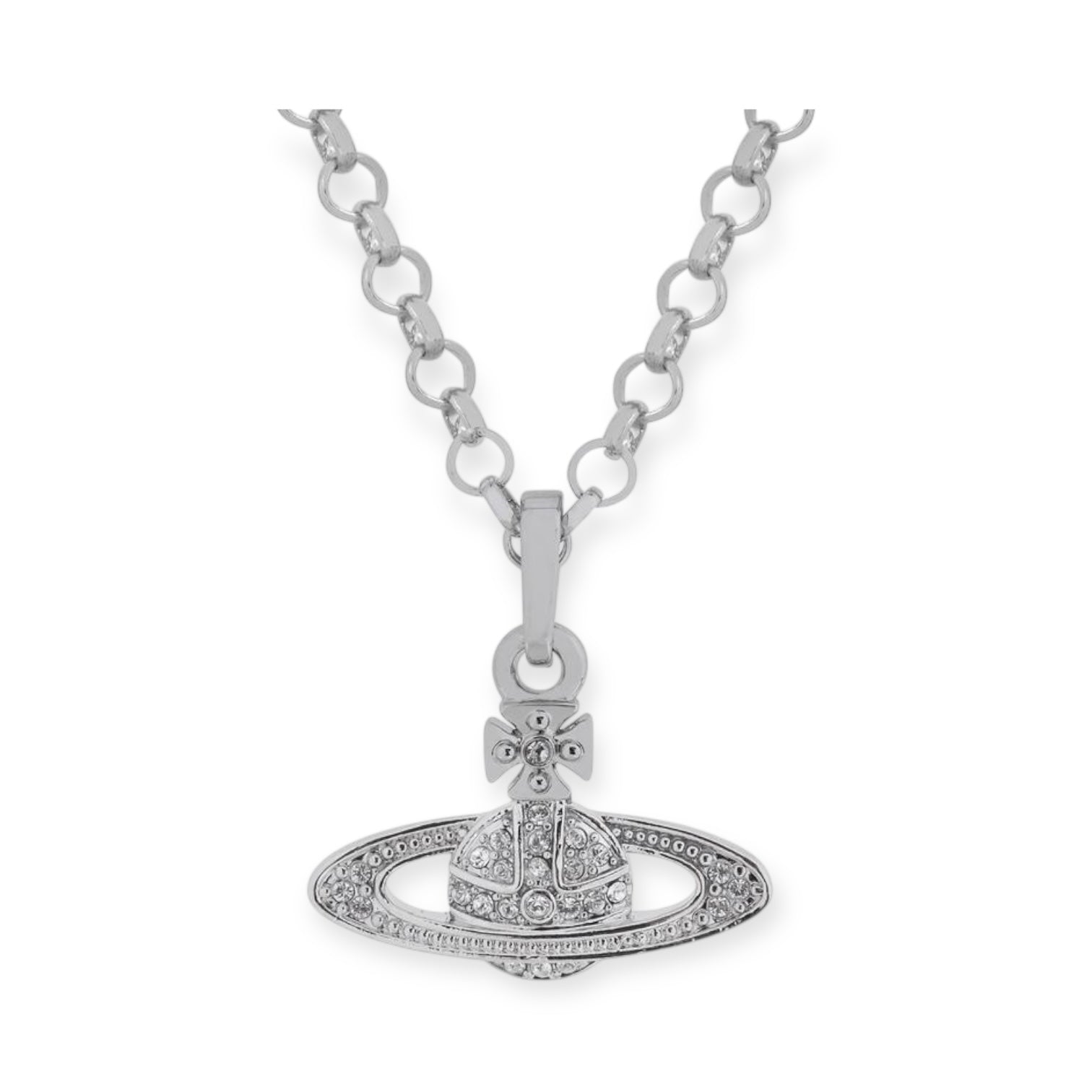 Mini Gem Studded 10MM Orb Pendant Necklace (7 Colors)