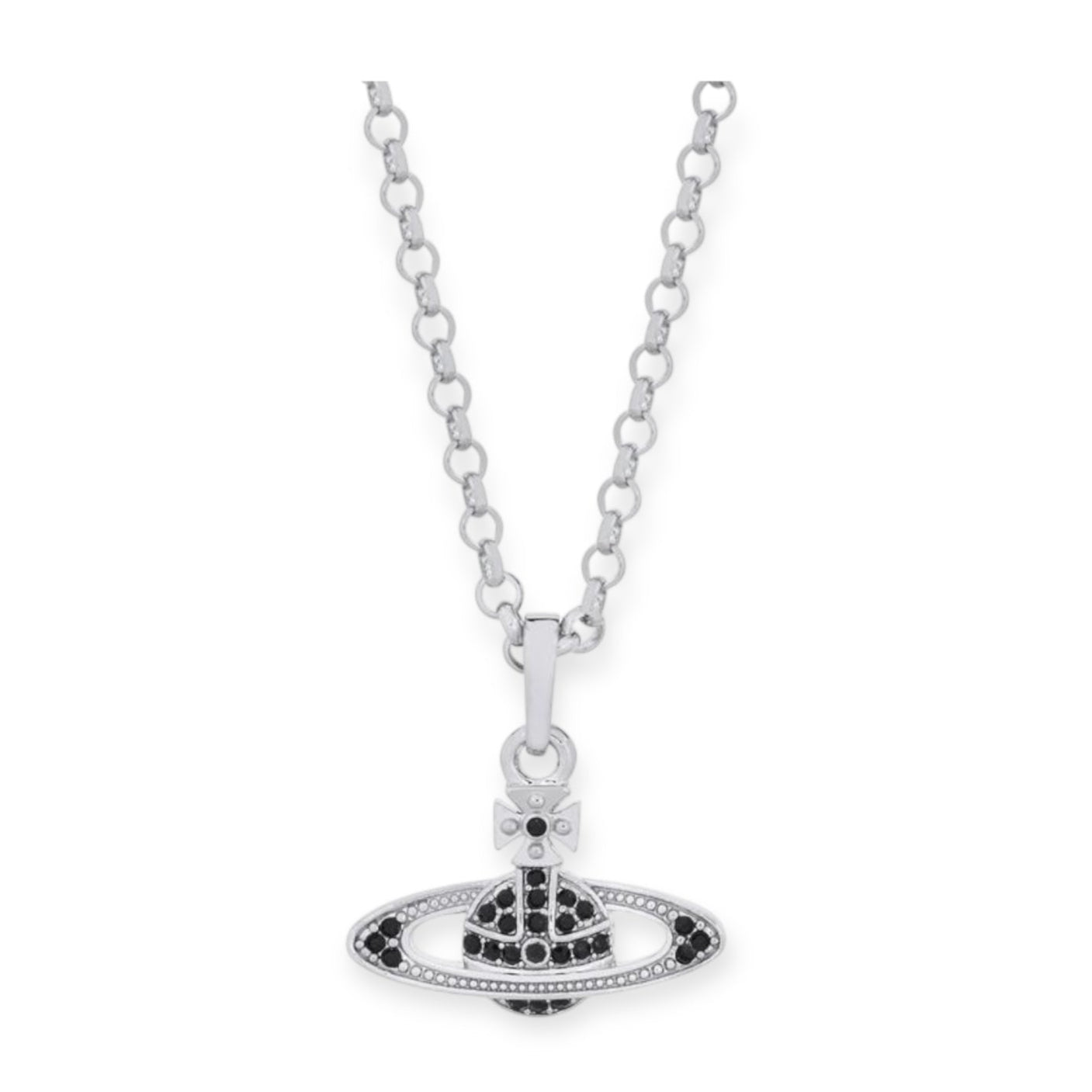 Mini Gem Studded 10MM Orb Pendant Necklace (7 Colors)