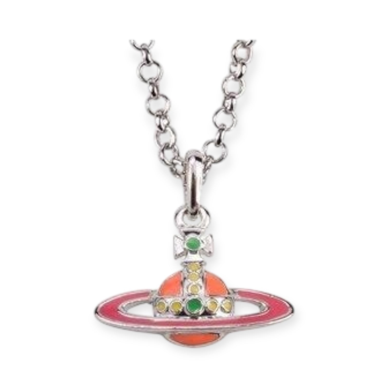 Mini Colorful Abstract 10MM Orb Pendant Necklace (7 Colors)