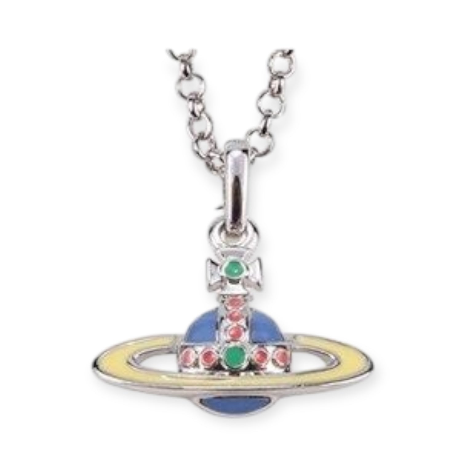 Mini Colorful Abstract 10MM Orb Pendant Necklace (7 Colors)