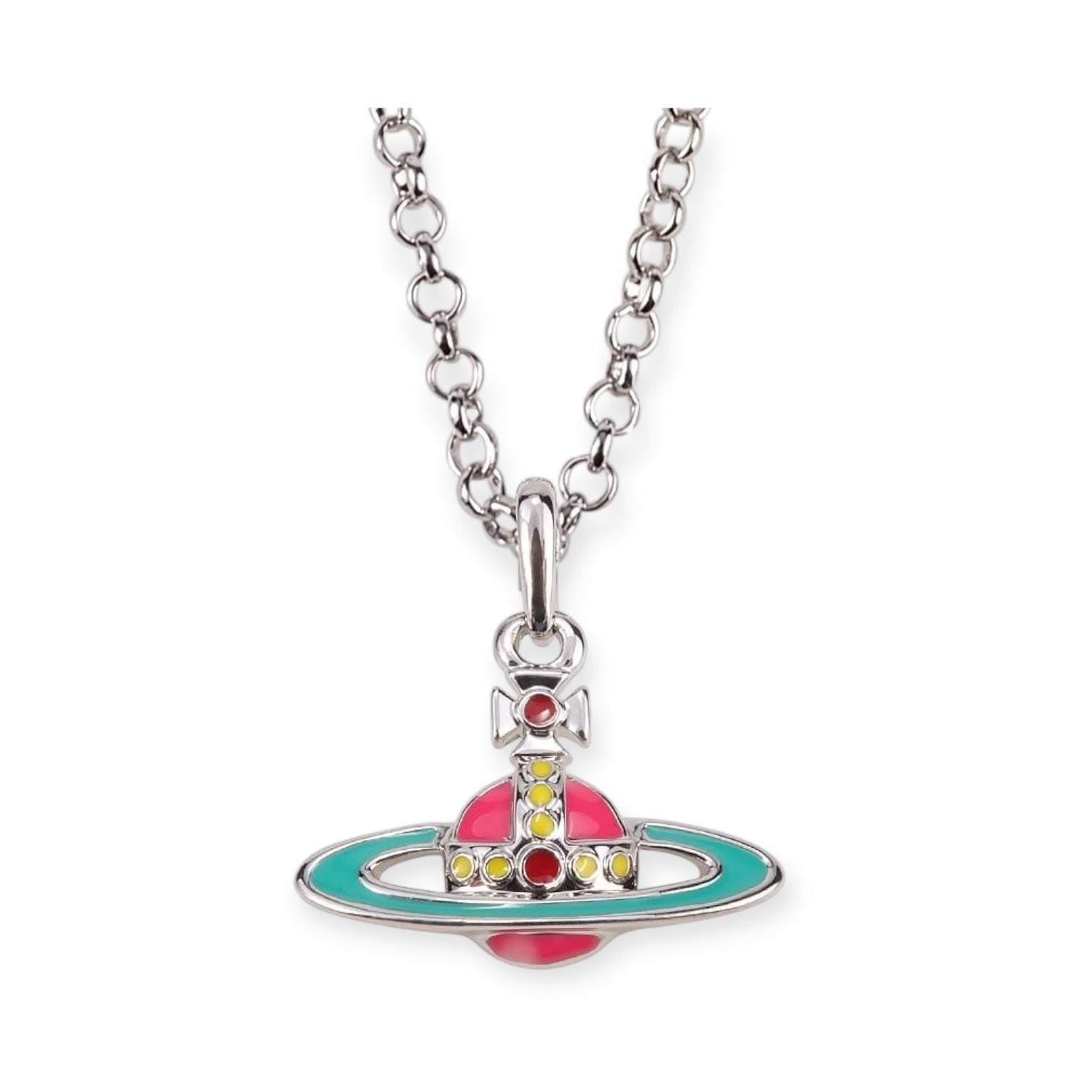 Mini Colorful Abstract 10MM Orb Pendant Necklace (7 Colors)