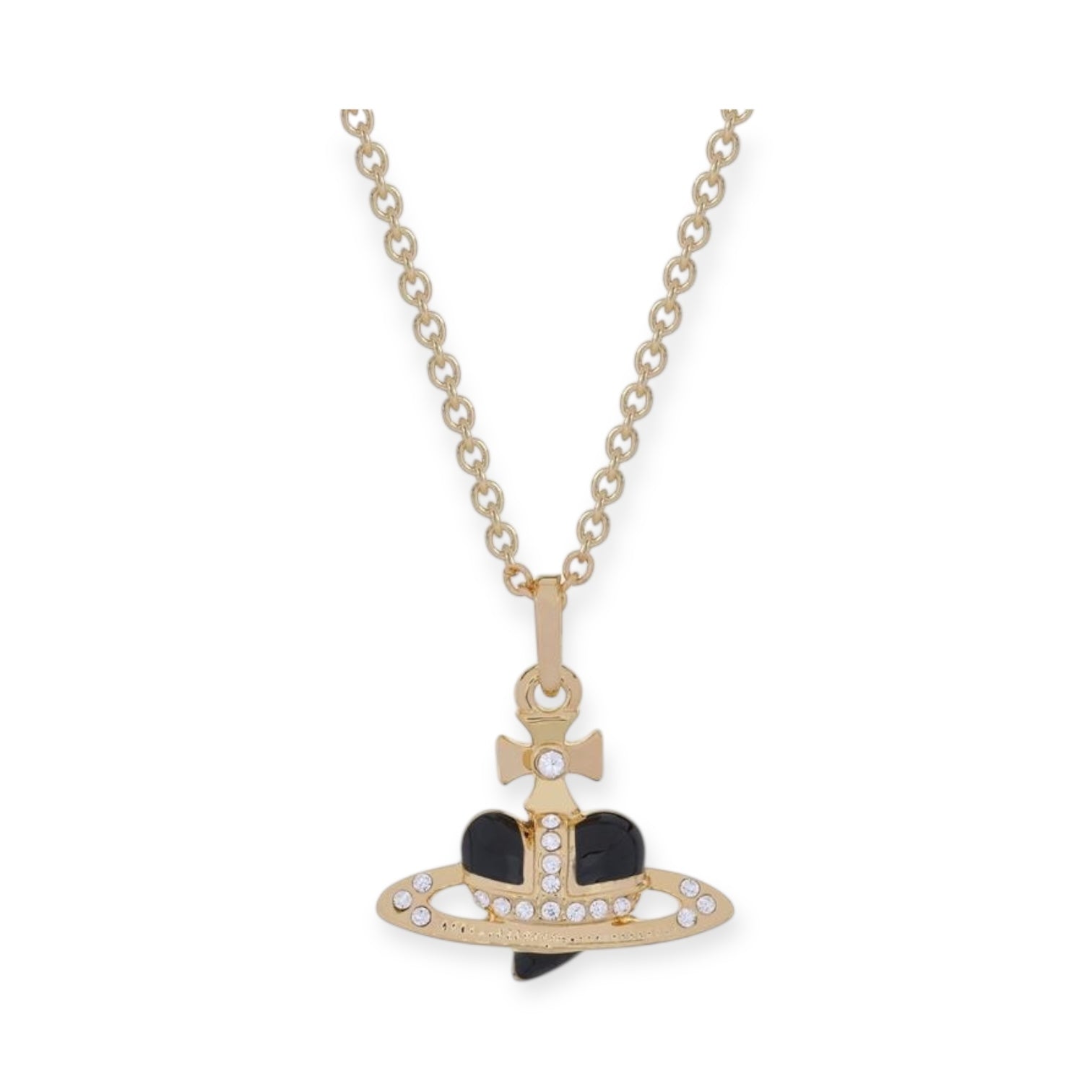 Mini Heart Shape Shaped Orb Design Gold Chain Necklace (7 Colors)