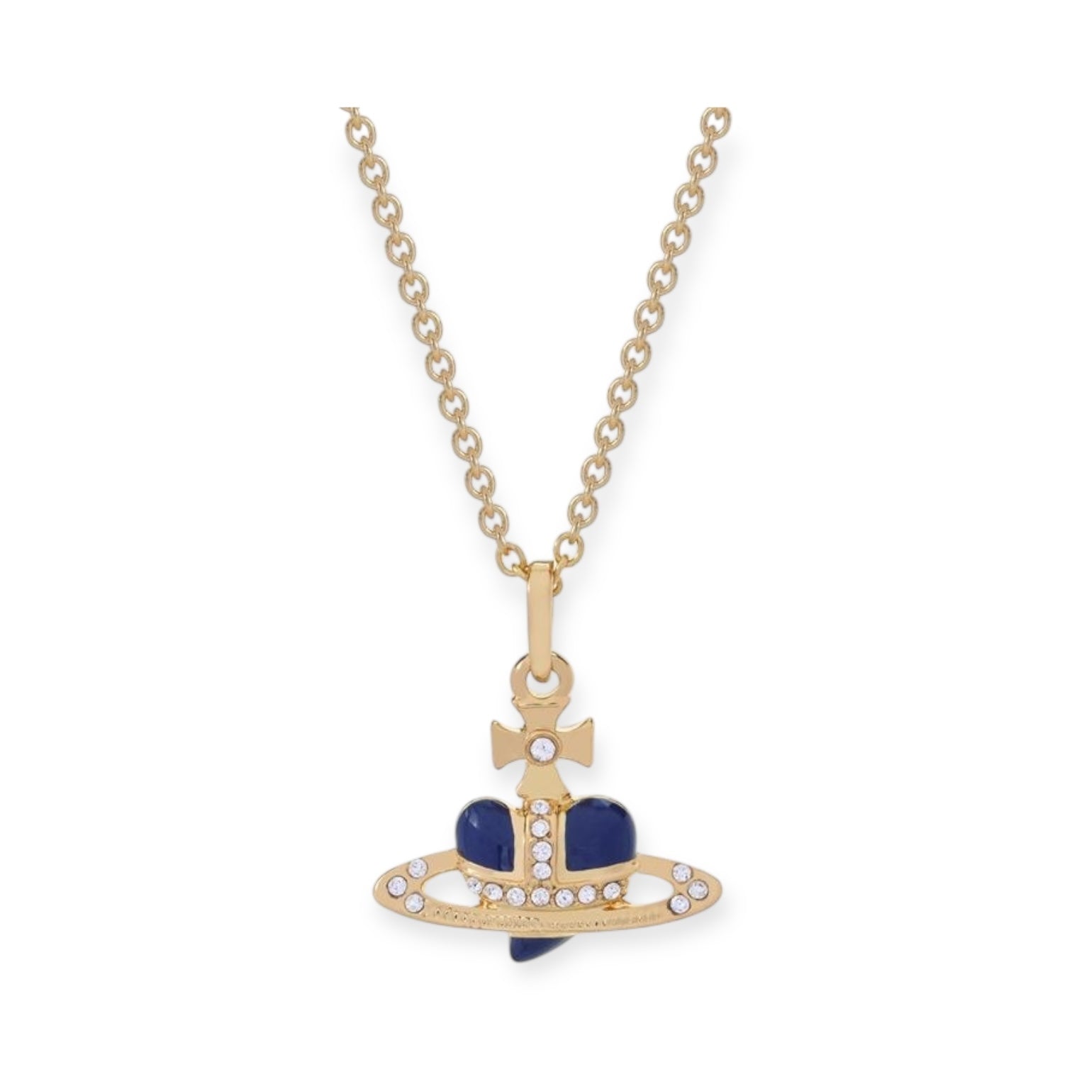 Mini Heart Shape Shaped Orb Design Gold Chain Necklace (7 Colors)