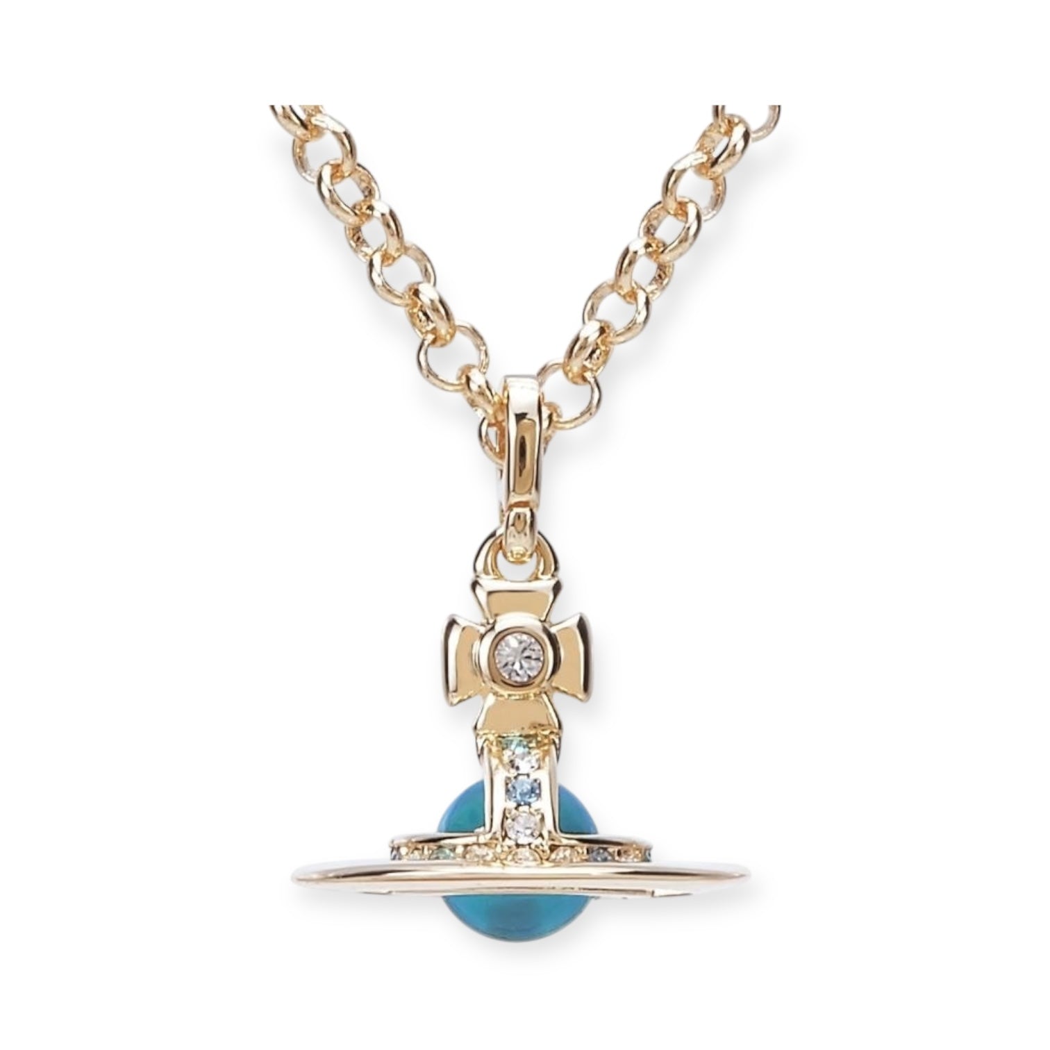 6MM Petite Saturn Orb Pendant Necklace (25 Colors)
