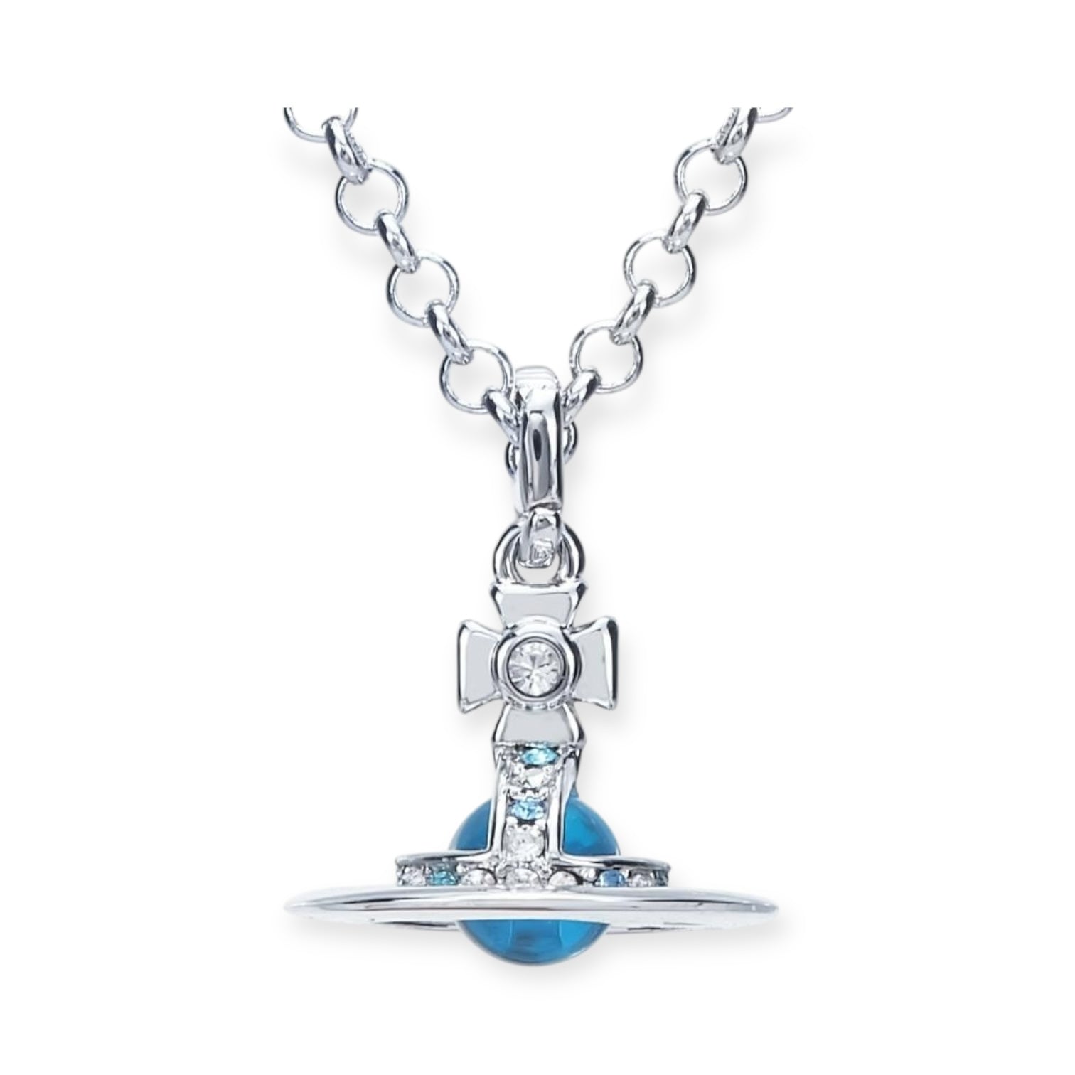 6MM Petite Saturn Orb Pendant Necklace (25 Colors)
