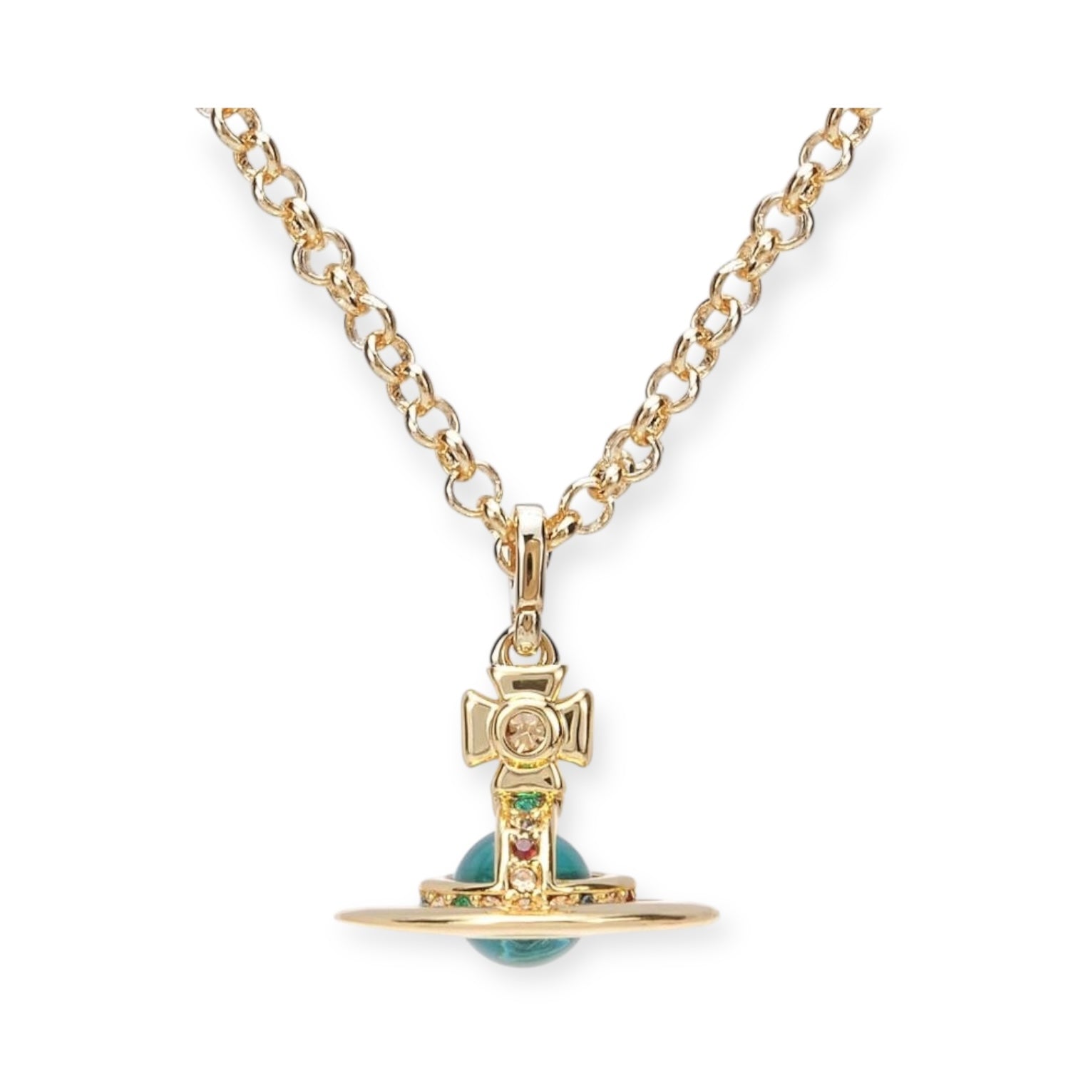 6MM Petite Saturn Orb Pendant Necklace (25 Colors)