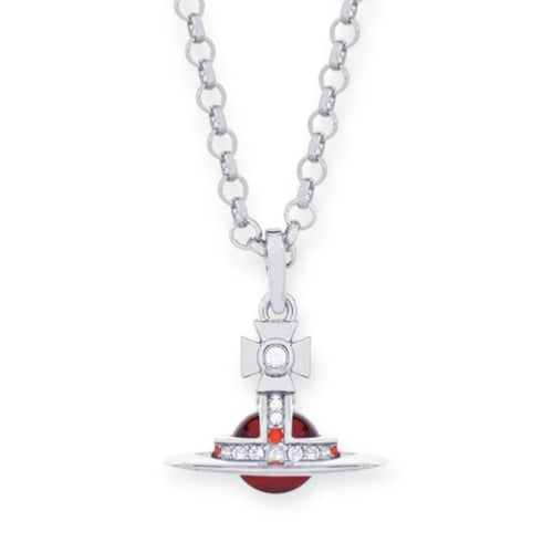 6MM Petite Saturn Orb Pendant Necklace (25 Colors)