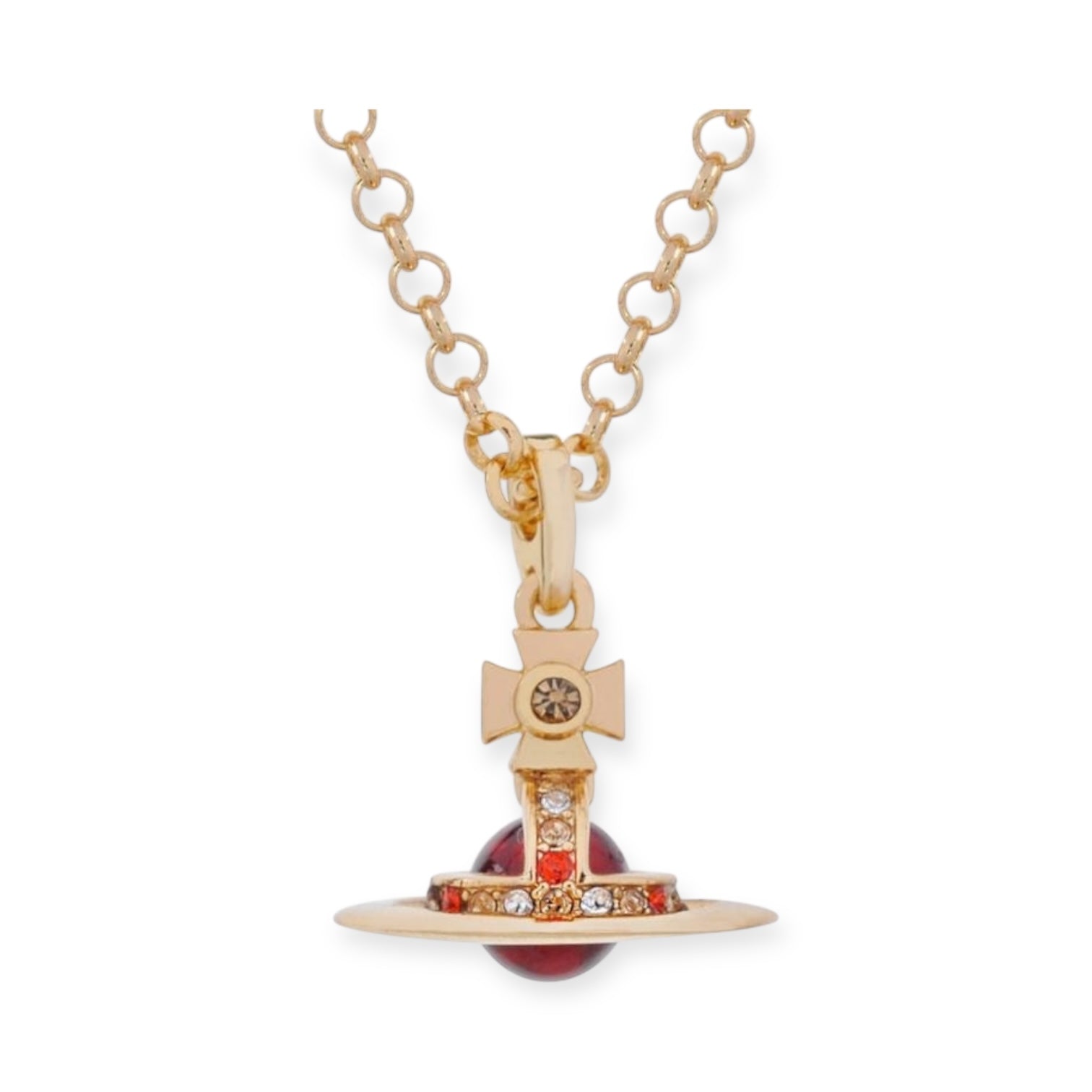 6MM Petite Saturn Orb Pendant Necklace (25 Colors)