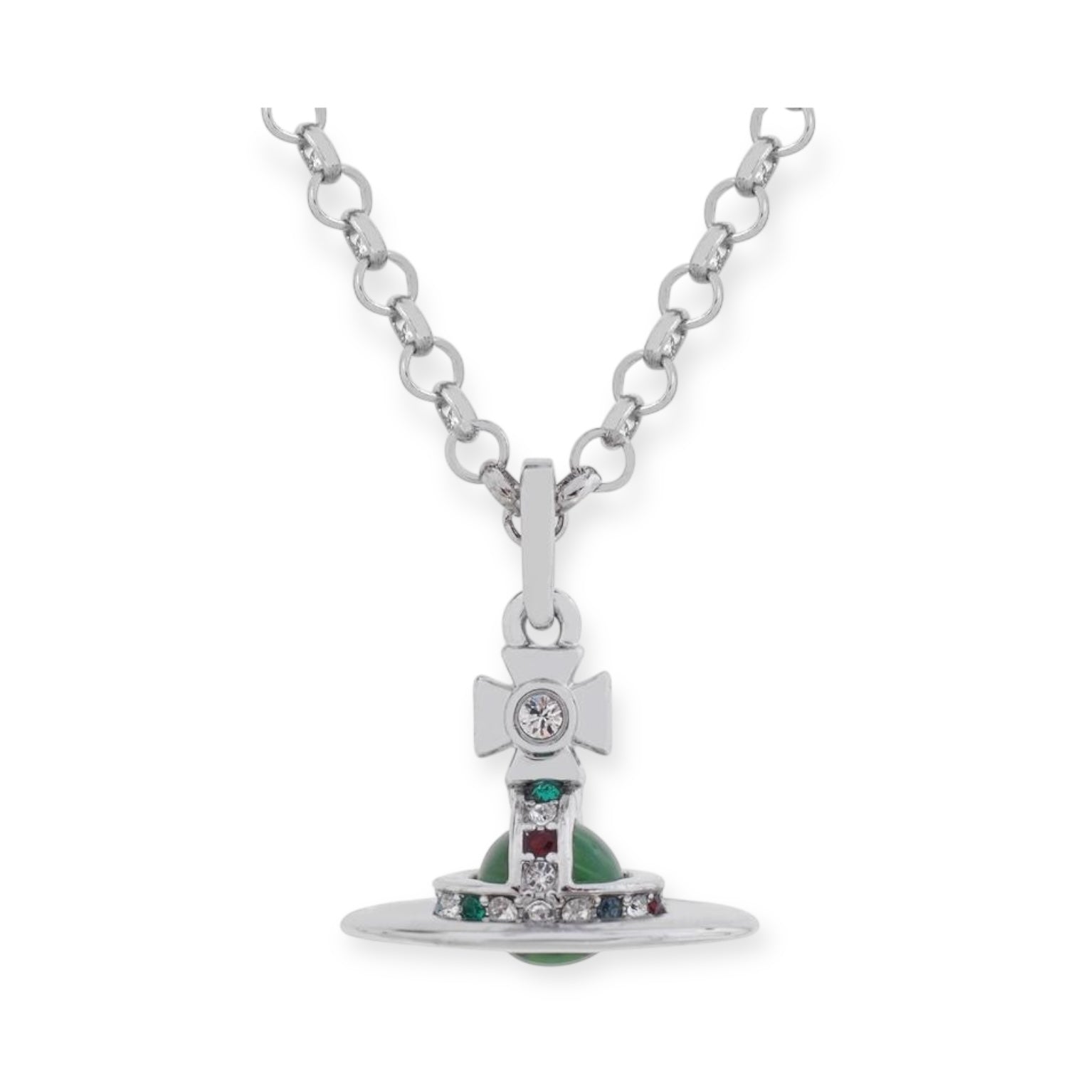 6MM Petite Saturn Orb Pendant Necklace (25 Colors)