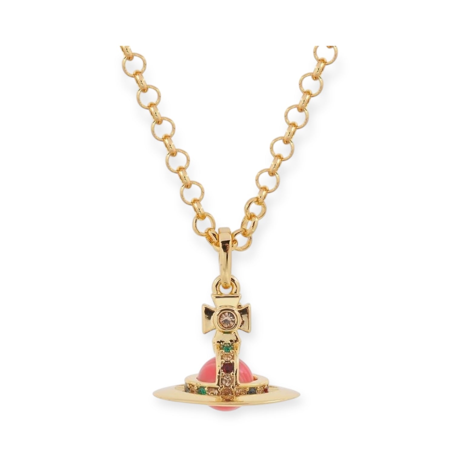 6MM Petite Saturn Orb Pendant Necklace (25 Colors)