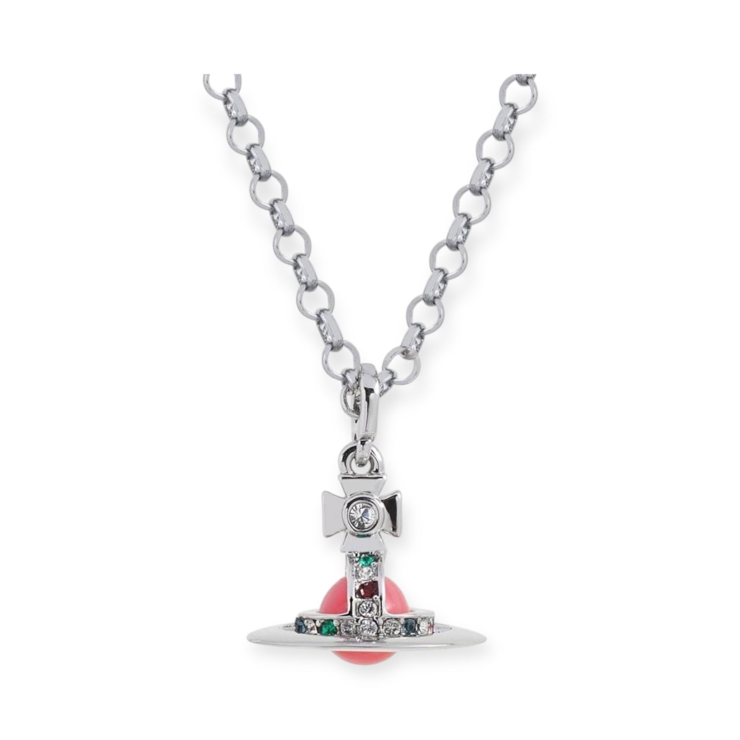 6MM Petite Saturn Orb Pendant Necklace (25 Colors)