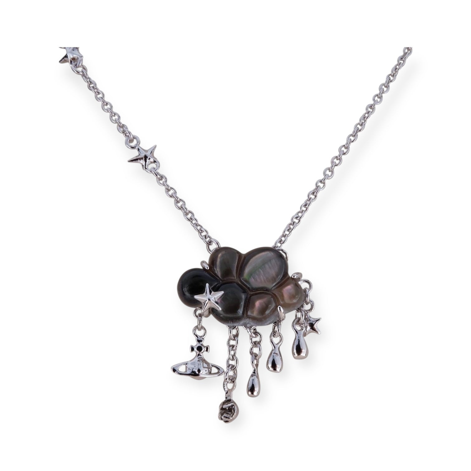 Rain Cloud Charm Pendant Necklace (2 Colors)