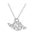 Multi Charm Orb Heart Bones Silver Engraved Necklace
