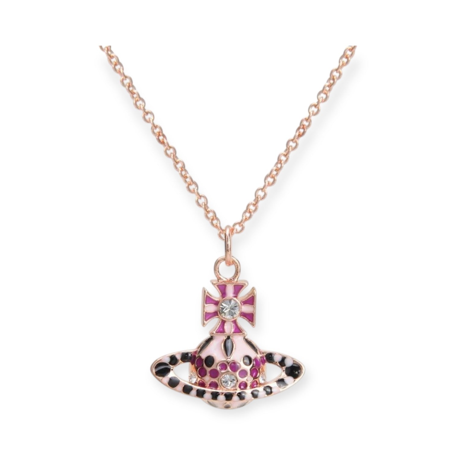 Multicolor Circus Polka Dot Design Orb Pendant Necklace (4 Colors)