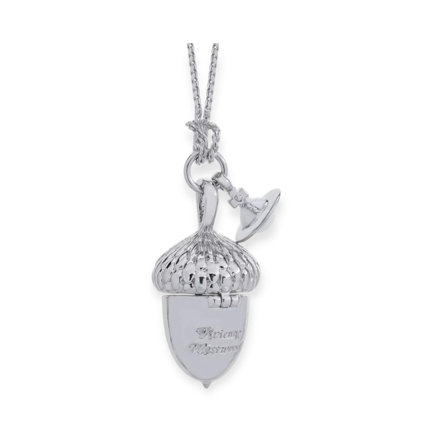 Opening Acorn Pendant Hanging Orb Necklace Gold & Silver (2 Colors)