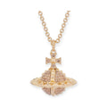 Spiked Edge Rim Gem Studded Orb Pendant Necklace (5 Colors)