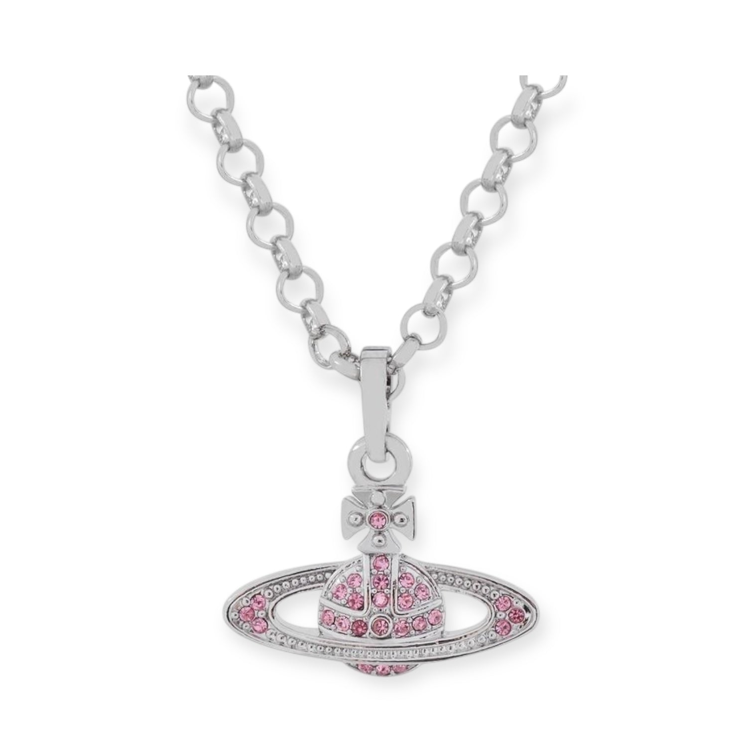 Mini Gem Studded Planet Orb Pendant Necklace *5 Colors*