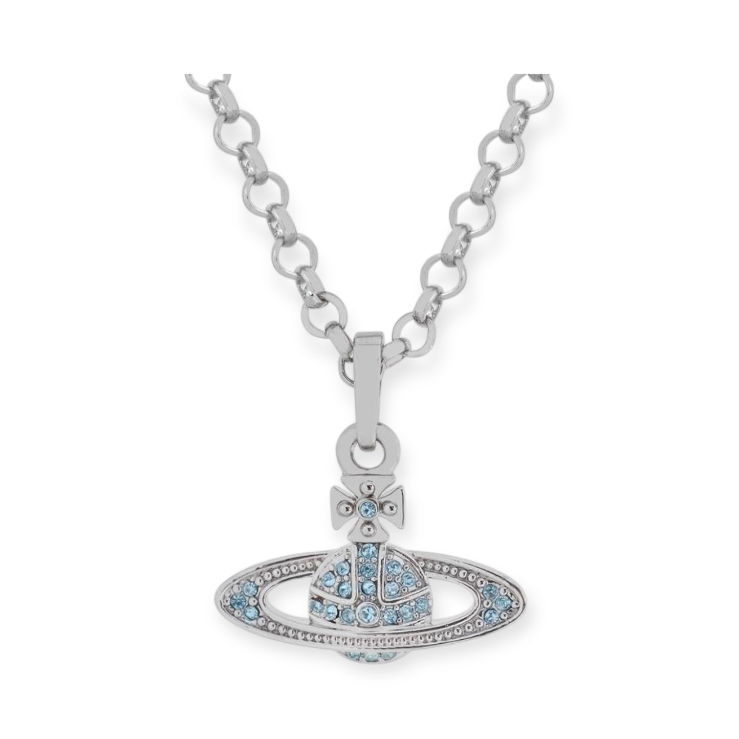 Mini Gem Studded Planet Orb Pendant Necklace *5 Colors*