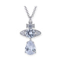 Multicolor Gem Orb Pendant Hanging Tear Drop Necklace (4 Colors)