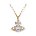 Crystallised Abstract Gem Studded Pendant Orb Necklace (3 Colors)