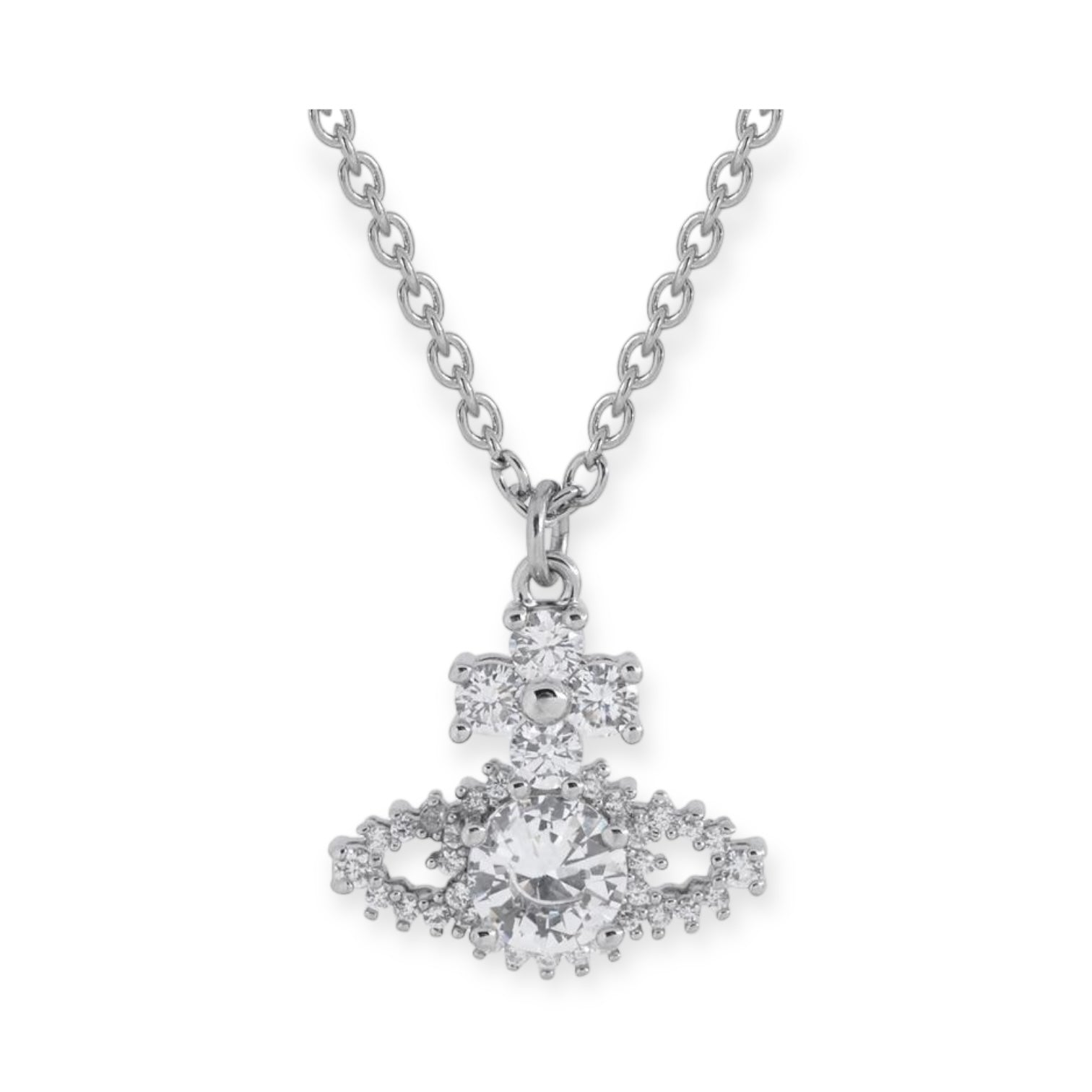 Crystallised Abstract Gem Studded Pendant Orb Necklace (3 Colors)